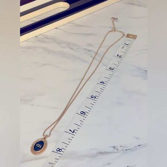 Christian Dior Gold and Green Pendant Necklace - Picture 5 of 7